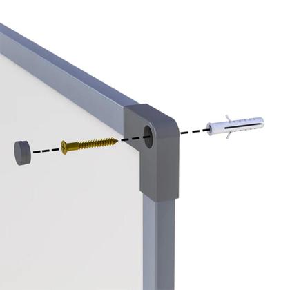 Imagem de Quadro Branco Stalo UV MDF Carvalho Soft, 060 X 040 cm