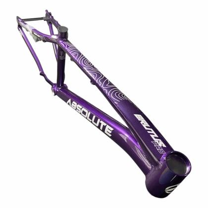 Imagem de Quadro Brutus Pro Aro 26 Downhill Freeride Grau RL Roxo/Branco Tamanho 13