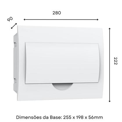 Imagem de Quadro Caixa Distribuição Embutir Para Disjuntores Din Organizador Disjunto -  Enerbras