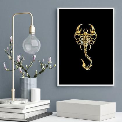 Imagem de Quadro Carta Tarot Gato Signo De Capricórnio 33x24cm - com vidro