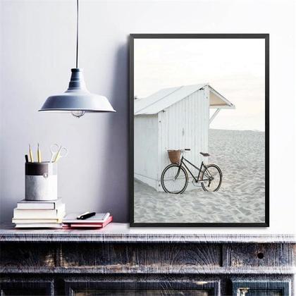 Imagem de Quadro Coleção Praia Soft - Bicicleta 33x24cm - com vidro