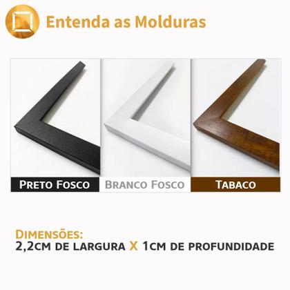 Imagem de Quadro Com Moldura Decorativo Grande Alta Resolução Para Sala Quarto Escritório Montanhas E Lago