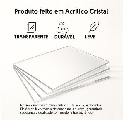 Imagem de Quadro com Moldura e Acrilico Cristal Vidro Sala Quarto Família de Leão Leões Filhote Decorativo Horizontal Grande Hall