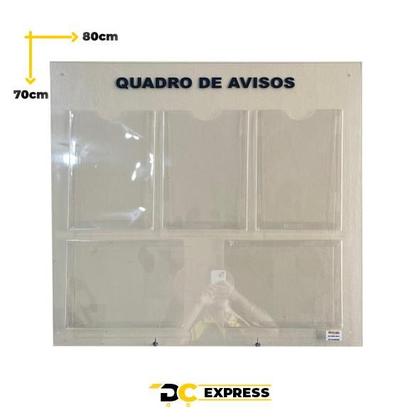 Imagem de Quadro De Aviso 5 Displays A4 PS Cristal 3mm Transparente