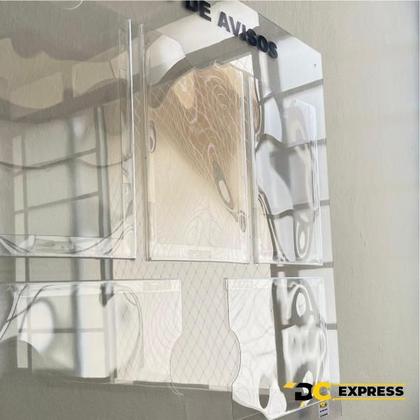 Imagem de Quadro De Aviso 5 Displays A4 PS Cristal 3mm Transparente