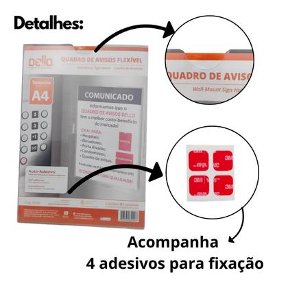 Imagem de Quadro de Aviso A4 Cristal Display Expositor