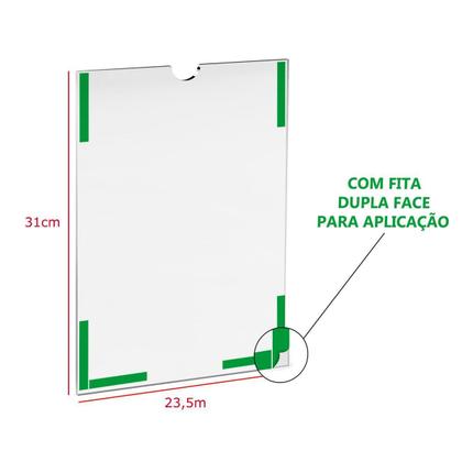 Imagem de Quadro De Aviso A4 Display De Parede Acrílico