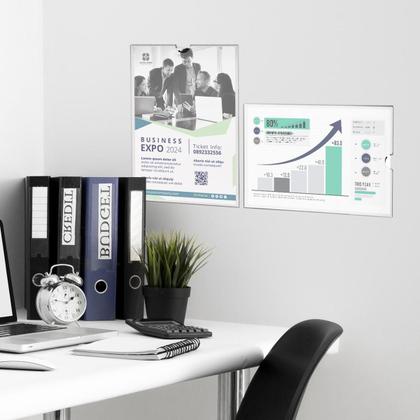 Imagem de Quadro De Aviso A4 Display De Parede Acrílico