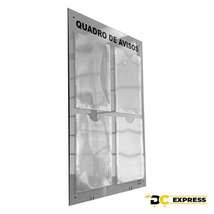 Imagem de Quadro De Aviso E Gestão Em Acm C/4 Displays A4 Transparente