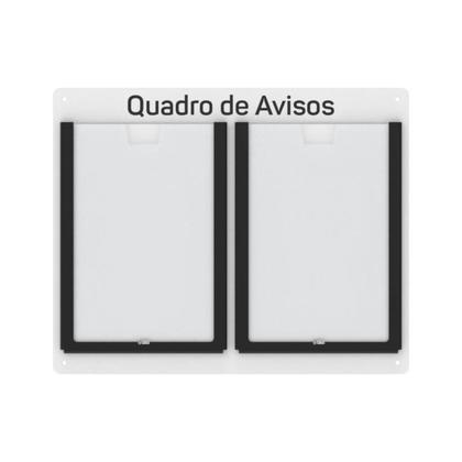 Imagem de Quadro De Avisos Basic Com 2 Displays Verticais A4 Com Bordas Coloridas