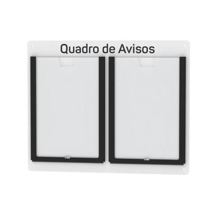 Imagem de Quadro De Avisos Basic Com 2 Displays Verticais A4 Com Bordas Coloridas