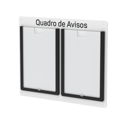 Imagem de Quadro De Avisos Basic Com 2 Displays Verticais A4 Com Bordas Coloridas