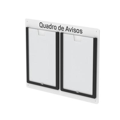 Imagem de Quadro De Avisos Basic Com 2 Displays Verticais A4 Com Bordas Coloridas