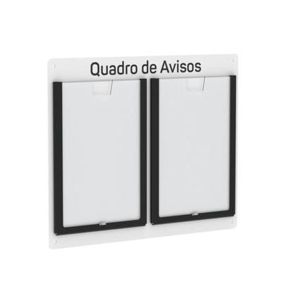 Imagem de Quadro De Avisos Basic Com 2 Displays Verticais A4 Com Bordas Coloridas
