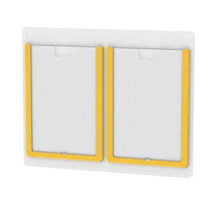 Imagem de Quadro De Avisos Basic Com 2 Displays Verticais A4 Com Bordas Coloridas