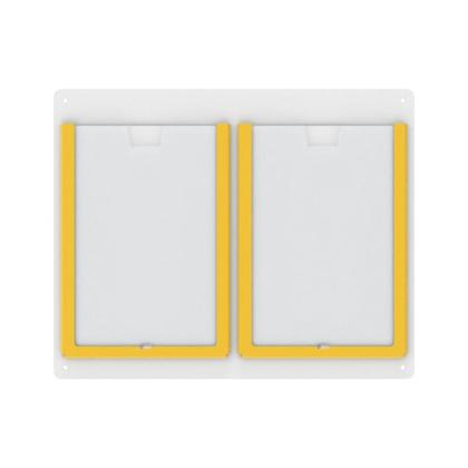 Imagem de Quadro De Avisos Basic Com 2 Displays Verticais A4 Com Bordas Coloridas