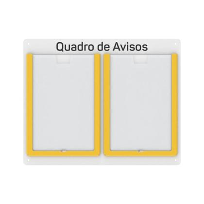Imagem de Quadro De Avisos Basic Com 2 Displays Verticais A4 Com Bordas Coloridas