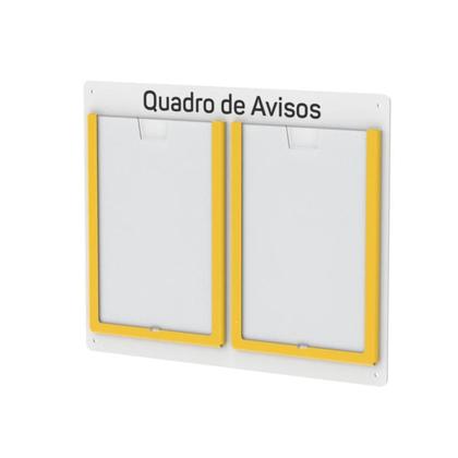 Imagem de Quadro De Avisos Basic Com 2 Displays Verticais A4 Com Bordas Coloridas