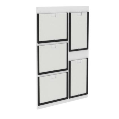 Imagem de Quadro De Avisos Basic Com 5 Displays A4 3 Horizontais 2 Verticais
