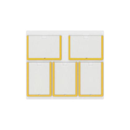 Imagem de Quadro De Avisos Basic Com 5 Displays A4 Com Bordas Coloridas  3 Verticais e 2 Horizontais