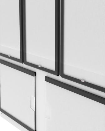 Imagem de Quadro De Avisos Basic Com 5 Displays Transparentes e Bordas Coloridas