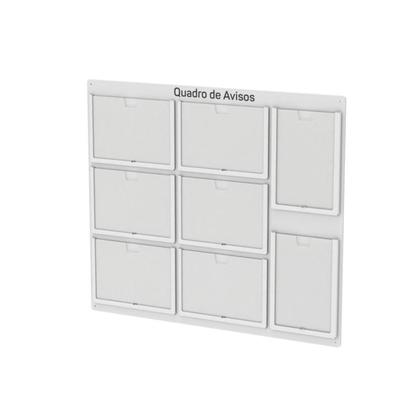 Imagem de Quadro De Avisos Basic Com 8 Displays A4 6 Horizontais e 2 Verticais Com Bordas Coloridas