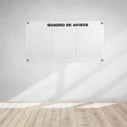Imagem de Quadro De Avisos Gestão À Vista 3 Displays A4 Branco