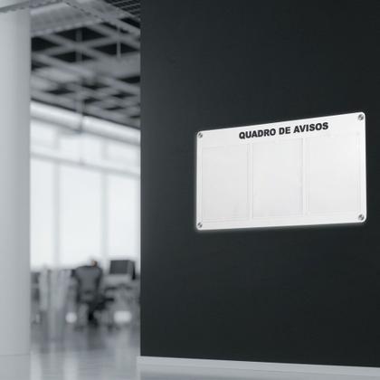 Imagem de Quadro De Avisos Gestão À Vista 3 Displays A4 Branco