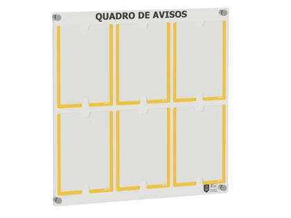 Imagem de Quadro De Avisos Premium Em Acrílico C/ 6 Displays A4 Acrílico