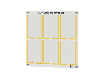 Imagem de Quadro De Avisos Premium Em Acrílico C/ 6 Displays A4 Acrílico
