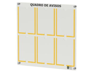 Imagem de Quadro De Avisos Premium Em Acrílico C/ 6 Displays A4 Acrílico