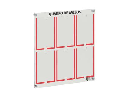 Imagem de Quadro De Avisos Premium Em Acrílico C/ 6 Displays A4 Acrílico