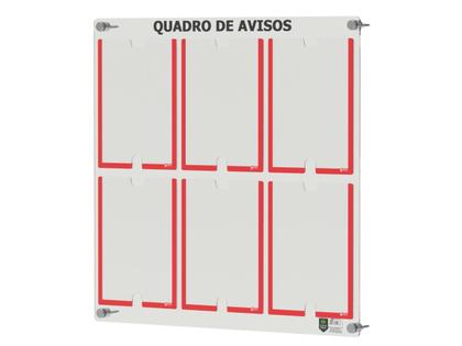 Imagem de Quadro De Avisos Premium Em Acrílico C/ 6 Displays A4 Acrílico