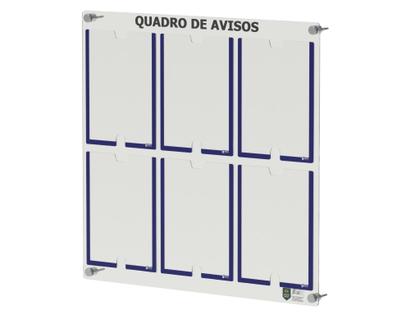 Imagem de Quadro De Avisos Premium Em Acrílico C/ 6 Displays A4 Acrílico