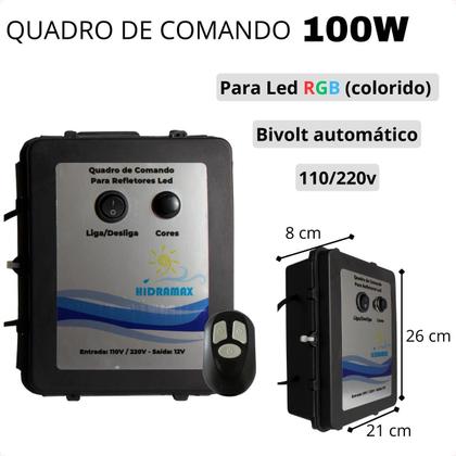 Imagem de Quadro de comando 100w Hidramax para Led RGB Iluminação Piscina