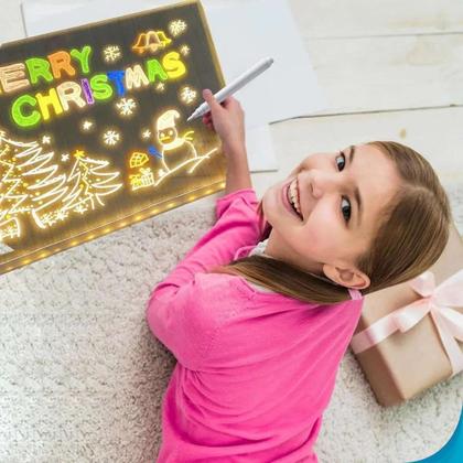 Imagem de Quadro De Desenho Com Luz LED E Canetas