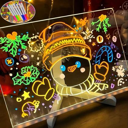 Imagem de Quadro De Desenho Com Luz LED E Canetas