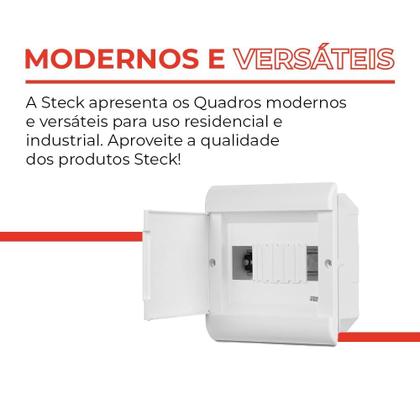 Imagem de Quadro de Distribuição 16 Disjuntores DIN de Embutir Steck  Linha Ouro Box