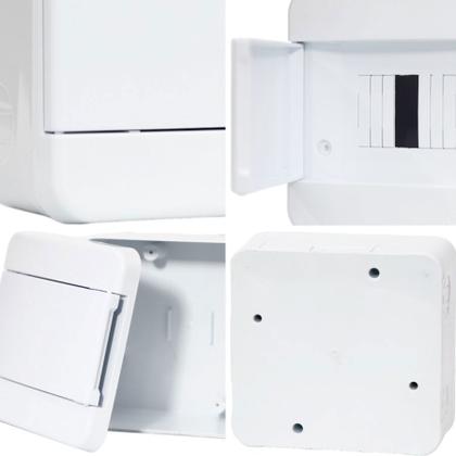 Quadro De Distribuição Din Br 4 Disjuntores Sobrepor Caixa Luz