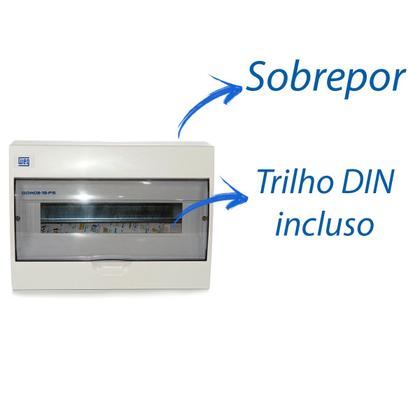 Imagem de Quadro De Distribuição Weg Para 18 Disjuntor Din De Sobrepor