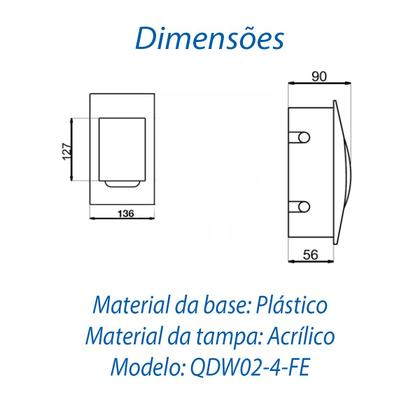 Imagem de Quadro De Distribuição Weg Para 4 Disjuntor Din De Embutir