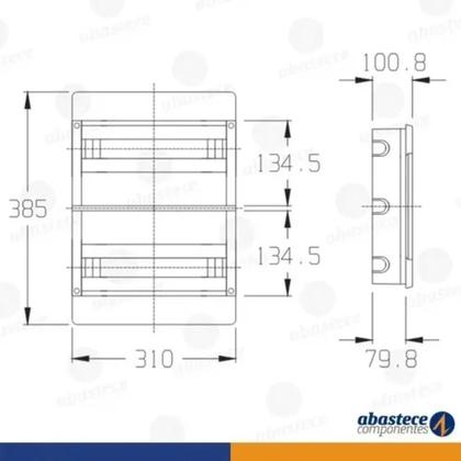 Imagem de Quadro de Embutir Ouro Box 24 Disjuntores Din SCM24OBR Steck