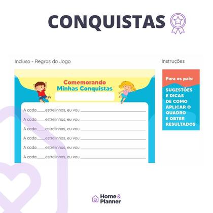 Imagem de Quadro De Rotina Infantil Geladeira -Divertidamente Estrelas