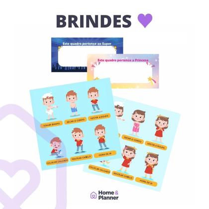 Imagem de Quadro De Rotina Infantil Geladeira -Divertidamente Estrelas