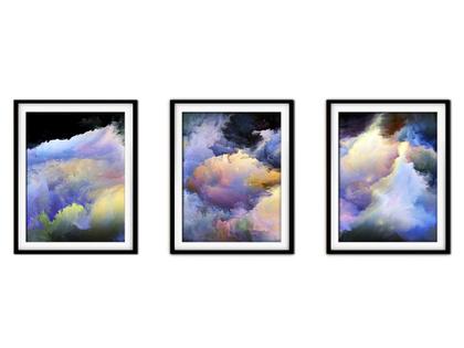 Imagem de Quadro decor canvas 45x96 universo colorido mod 23