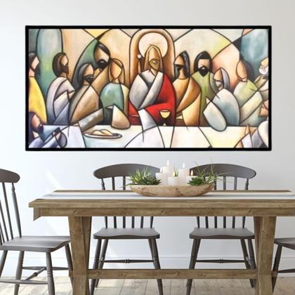 Imagem de Quadro decorativo 1 tela santa ceia