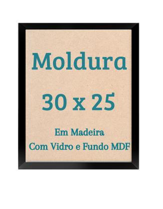 Imagem de Quadro Decorativo 30x25 Para Foto Moldura 25x30 Com Vidro