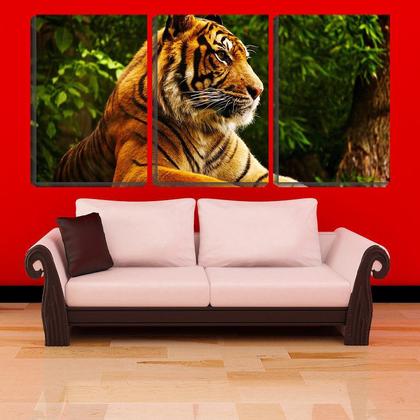 Imagem de Quadro Decorativo 55x110 bigode de tigre sentado