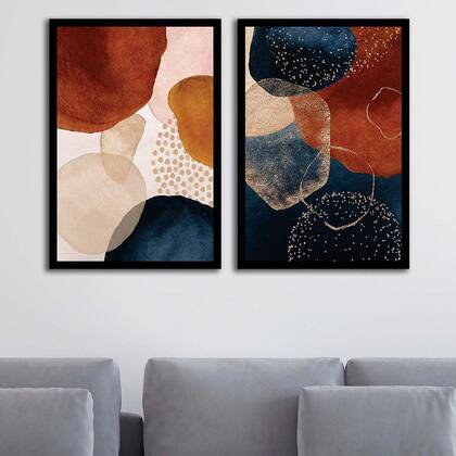 Imagem de Quadro Decorativo Abstrato Colorido Boho 90x60 Sala Quarto