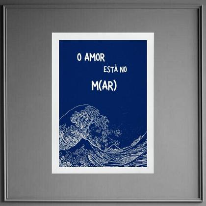 Imagem de Quadro Decorativo Amor Está No Mar 33x24cm